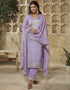 classy lavender chinon designer function wear heavy salwar suit collection with lavender santoon rt8996-185163 Front View